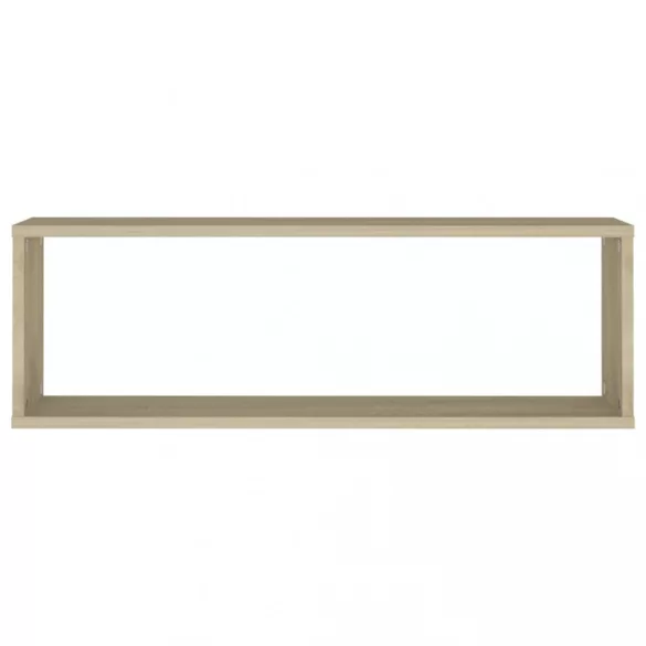 2 db sonoma tölgy színű szerelt fa fali polc 80 x 15 x 26,5 cm