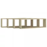 4 db sonoma tölgy színű szerelt fa fali polc 80 x 15 x 26,5 cm