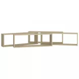 4 db sonoma tölgy színű szerelt fa fali polc 80 x 15 x 26,5 cm