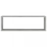 2 db betonszürke szerelt fa fali kockapolc 80 x 15 x 26,5 cm
