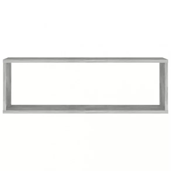 2 db betonszürke szerelt fa fali kockapolc 80 x 15 x 26,5 cm