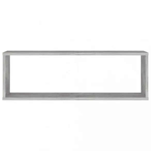 4 db betonszürke szerelt fa fali kockapolc 80 x 15 x 26,5 cm