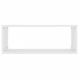 2 db fehér szerelt fa négyszögű fali polc 60 x 15 x 23 cm