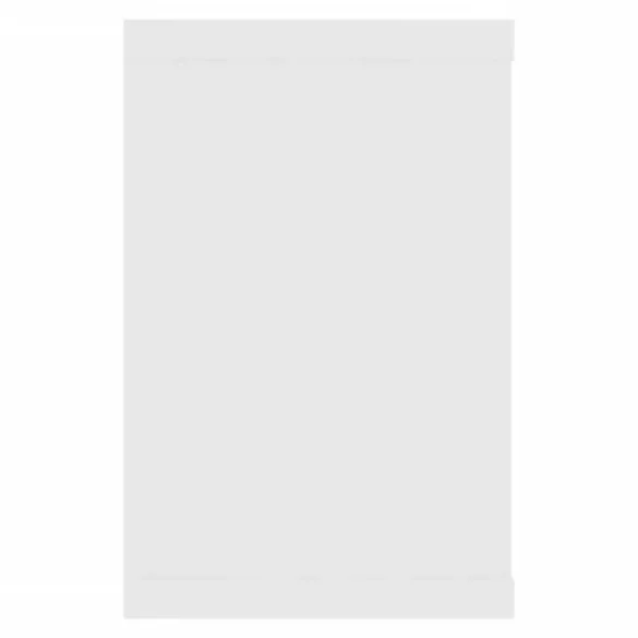 2 db fehér szerelt fa négyszögű fali polc 60 x 15 x 23 cm