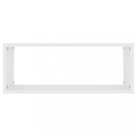 6 db fehér szerelt fa négyszögű fali polc 60 x 15 x 23 cm