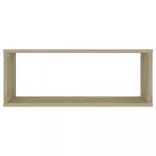 2 db sonoma tölgy szerelt fa négyszögű fali polc 60x15x23 cm