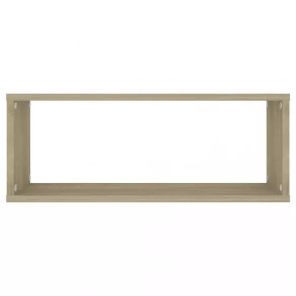 2 db sonoma tölgy szerelt fa négyszögű fali polc 60x15x23 cm