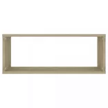 4 db sonoma tölgy szerelt fa négyszögű fali polc 60x15x23cm