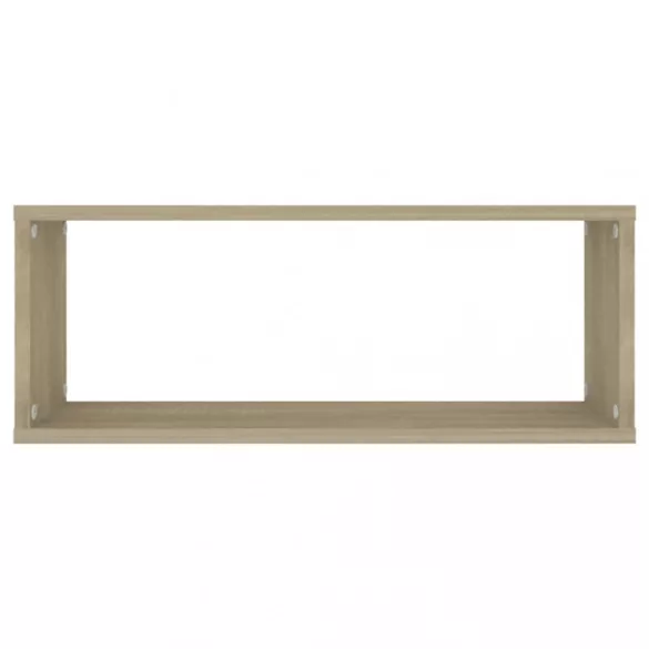 4 db sonoma tölgy szerelt fa négyszögű fali polc 60x15x23cm