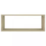 6 db sonoma tölgy szerelt fa négyszögű fali polc 60x15x23cm