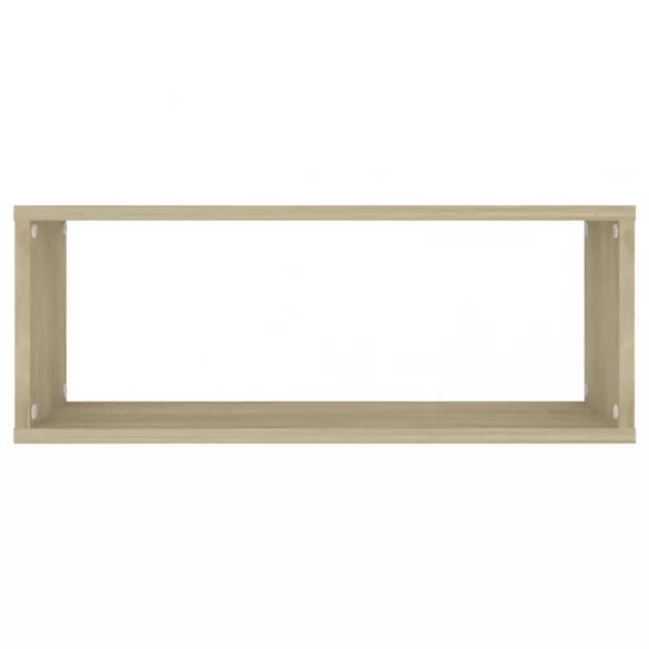 6 db sonoma tölgy szerelt fa négyszögű fali polc 60x15x23cm