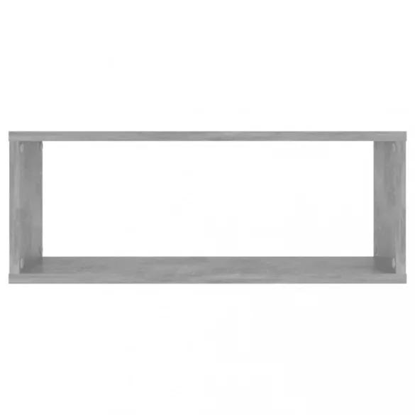 4 db betonszürke szerelt fa négyszögű fali polc 60 x 15 x 23 cm