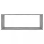 6 db betonszürke szerelt fa négyszögű fali polc 60 x 15 x 23 cm