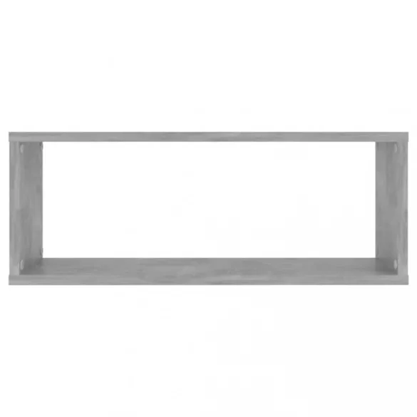 6 db betonszürke szerelt fa négyszögű fali polc 60 x 15 x 23 cm