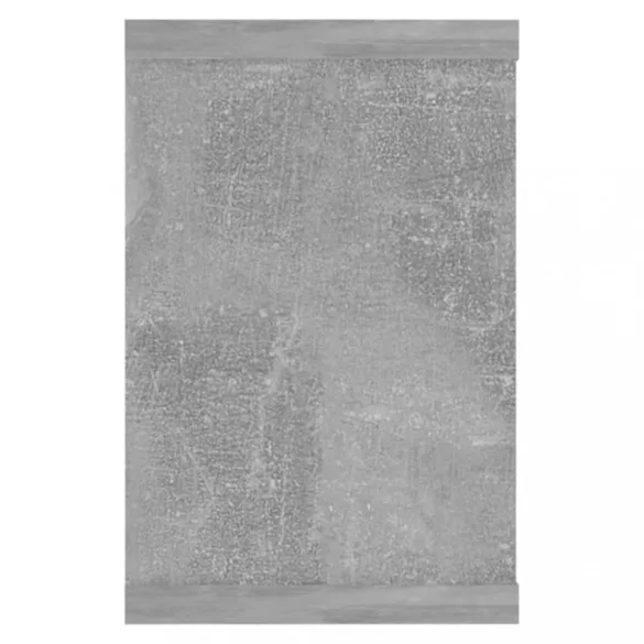 6 db betonszürke szerelt fa négyszögű fali polc 60 x 15 x 23 cm