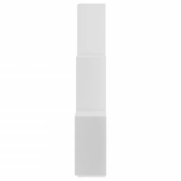 fehér szerelt fa négyszögű fali polc 78 x 15 x 93 cm