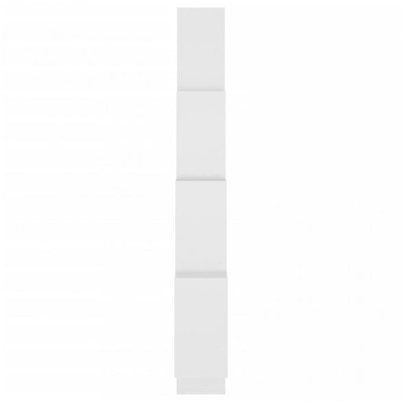 fehér szerelt fa négyszögű fali polc 90 x 15 x 119 cm