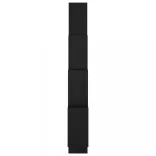 fekete szerelt fa négyszögű fali polc 90 x 15 x 119 cm