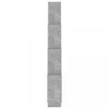 betonszürke szerelt fa négyszögű fali polc 90 x 15 x 119 cm