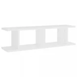 2 db fehér szerelt fa fali polc 75 x 18 x 20 cm