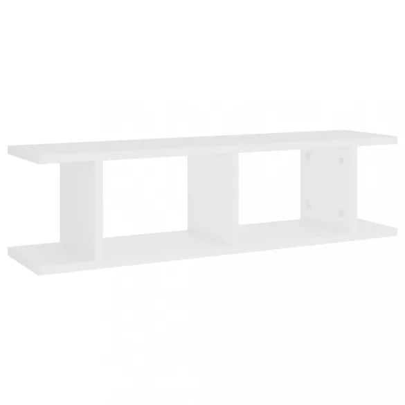 2 db fehér szerelt fa fali polc 75 x 18 x 20 cm