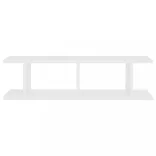2 db fehér szerelt fa fali polc 75 x 18 x 20 cm
