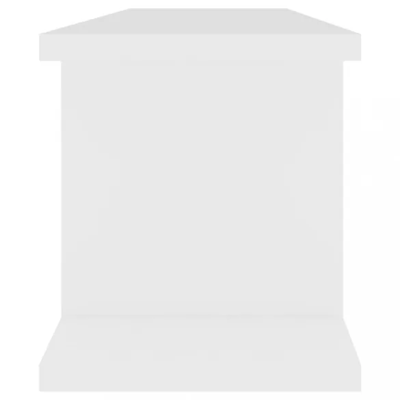 2 db fehér szerelt fa fali polc 75 x 18 x 20 cm