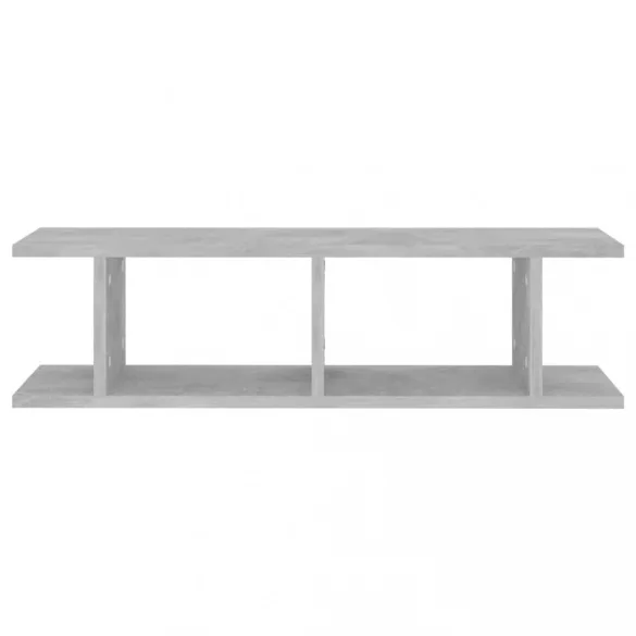 2 db betonszürke szerelt fa fali polc 75 x 18 x 20 cm