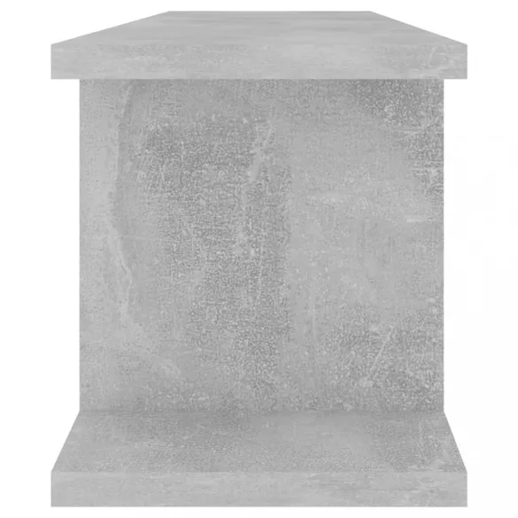 2 db betonszürke szerelt fa fali polc 75 x 18 x 20 cm