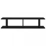 2 db fekete forgácslap fali polc 90 x 18 x 20 cm