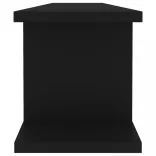 2 db fekete forgácslap fali polc 90 x 18 x 20 cm