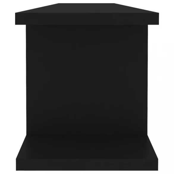 2 db fekete forgácslap fali polc 90 x 18 x 20 cm