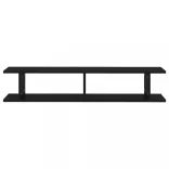 2 db fekete forgácslap fali polc 105 x 18 x 20 cm