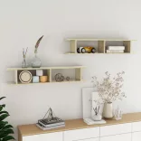 2 db sonoma-tölgyszínű forgácslap fali polc 105 x 18 x 20 cm