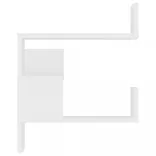 fehér szerelt fa fali sarokpolc 40 x 40 x 50 cm
