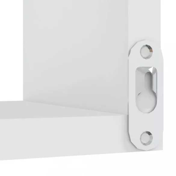 fehér szerelt fa fali sarokpolc 40 x 40 x 50 cm