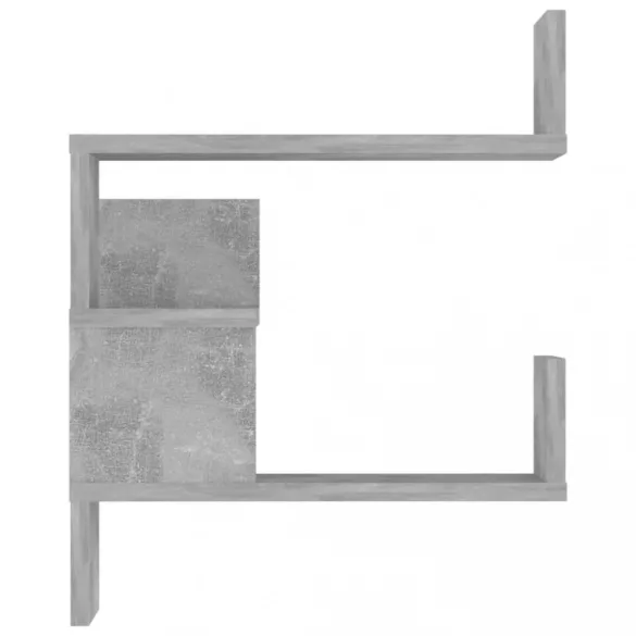 2 db betonszürke szerelt fa fali sarokpolc 40 x 40 x 50 cm