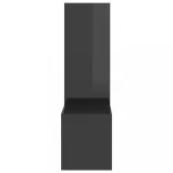 2 db magasfényű szürke szerelt fa fali polc 50 x 15 x 50 cm