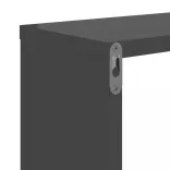 2 db magasfényű szürke szerelt fa fali polc 50 x 15 x 50 cm