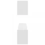 2 db fehér szerelt fa fali polc 100 x 15 x 20 cm