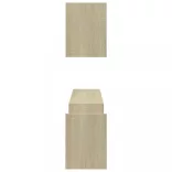 2 db sonoma tölgy színű szerelt fa fali polc 100 x 15 x 20 cm