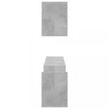 2 db betonszürke szerelt fa fali polc 100 x 15 x 20 cm