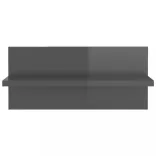 4 db magasfényű szürke fali polc 40 x 11,5 x 18 cm