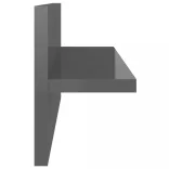 4 db magasfényű szürke fali polc 40 x 11,5 x 18 cm