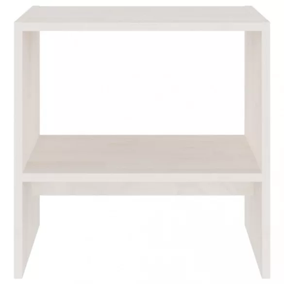 fehér tömör fenyőfa éjjeliszekrény 40 x 30,5 x 40 cm