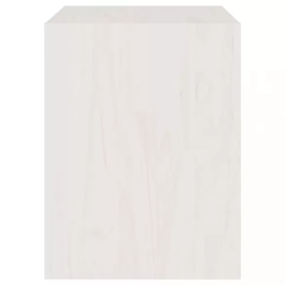 fehér tömör fenyőfa éjjeliszekrény 40 x 30,5 x 40 cm