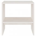 2 darab fehér tömör fenyőfa éjjeliszekrény 40 x 30,5 x 40 cm