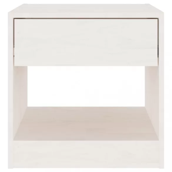 fehér tömör fenyőfa éjjeliszekrény 40 x 31 x 40 cm