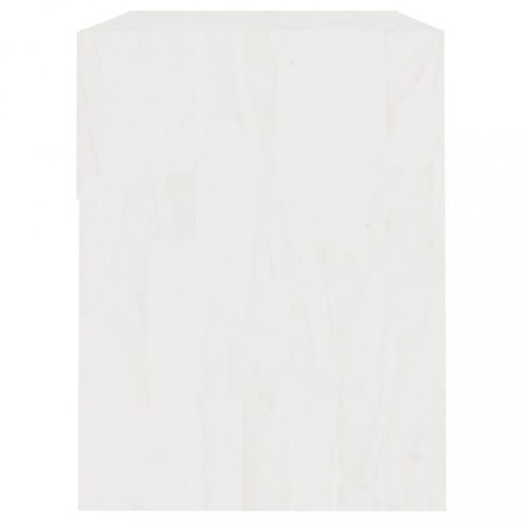 2 darab fehér tömör fenyőfa éjjeliszekrény 40 x 31 x 40 cm