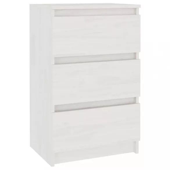 fehér tömör fenyőfa éjjeliszekrény 40 x 29,5 x 64 cm